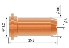 Dlouhá dýza Ø 0,9 mm 30-40 A pro hořák Parker SCP 40/60, PT-60, HS-60