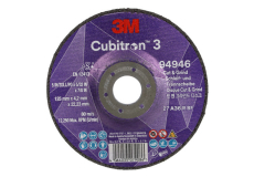 Brusný a řezný kotouč 125 x 4,2 x 22,23 mm zrnitost 36+ 3M CUBITRON 3 typ T27, 94946