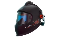 Svářecí kukla Optrel Panoramaxx Pure Air Hybrid CLT Laservision s přípravou na filtroventilaci černá
