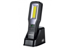Dílenská LED COB lampa 10 W + nabíjecí stanice, powerbanka BERG