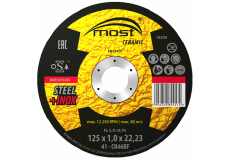 Řezný kotouč 125 x 1,0 x 22,23 mm MOST CERAMIC Metal + Inox typ 41