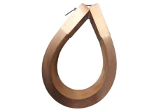 Lamelová měděná propojka 575 x 50 mm, rozteč otvorů 22 mm