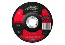 Brusný kotouč 125 x 6,5 x 22,23 mm MOST STANDARD INOX typ 27
