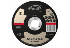 Řezný kotouč 125 x 2,5 x 22,23 mm MOST PRO METAL typ 41