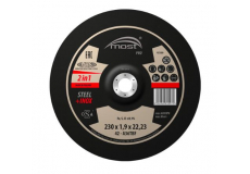 Řezný kotouč 230 x 1,9 x 22,23 mm MOST PRO METAL + INOX VRS typ 42