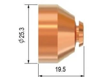 Drážkovací hubice ø 25,3 mm pro hořák PT-100, SCP 80/120