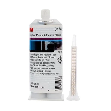 Lepidlo na plasty super rychlé černé 3M 04748 48,5 ml