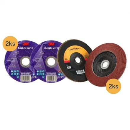 Keramické kotouče 125 mm 3M CUBITRON II a 3 - sada 4 ks