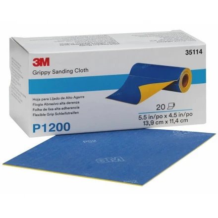 Brusný arch 3M Grippy 139 x 114 mm P1200, 20 ks, 35114