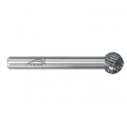 Kulovitá fréza z tvrdokovu 12 x 10 x 6 mm MOST STANDARD KUD tvar D