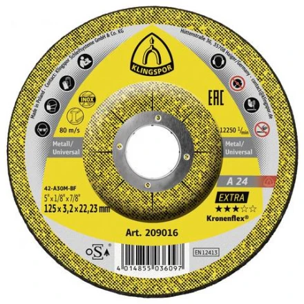 Řezný kotouč 125 x 3,2 x 22,23 mm A 24 Extra Klingspor
