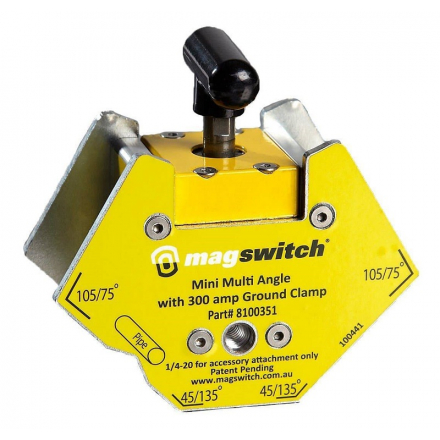 Magnetický úhelník zemnící Mini Multi Angle 300 A síla 67 kg Magswitch, 8100351