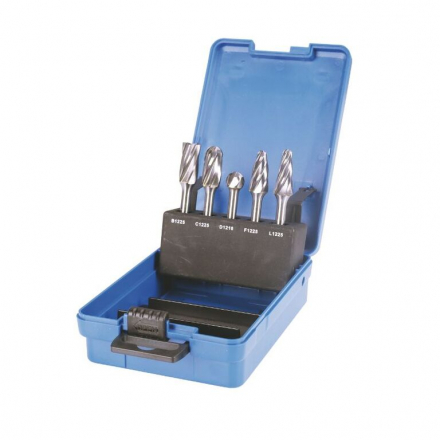 Set tvrdokovových fréz ø 12 x 6 mm: B, C, D, F, L ALU CUT PRO MOST 5 ks