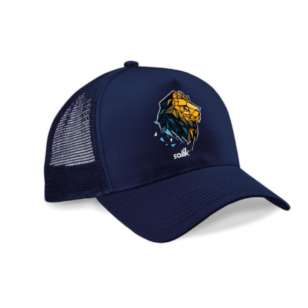 Kšiltovka Solík Snapback Trucker s potiskem modrá