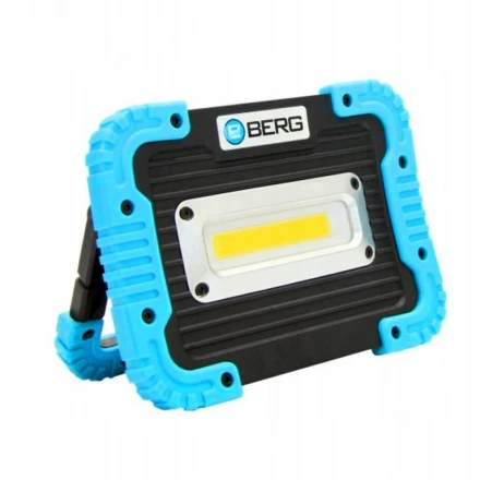 LED COB dílenská lampa 20 W/1200 lm s USB nabíjením a magnety BERG