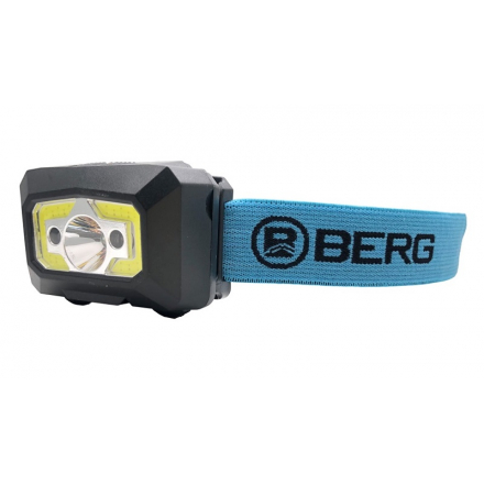 LED COB voděodolná čelovka 3 W + senzor pohybu, USB nabíjení BERG