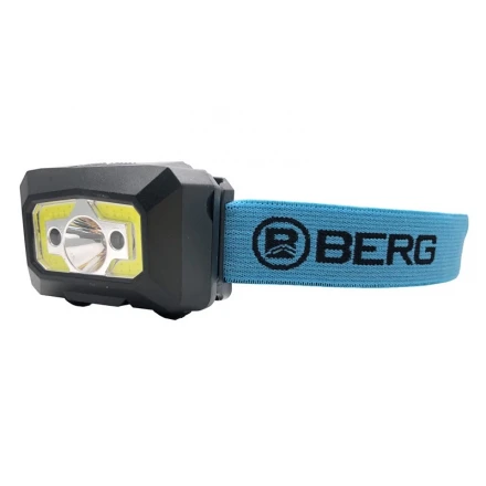 LED COB voděodolná čelovka 3 W + senzor pohybu, USB nabíjení BERG