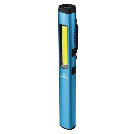 Multifunkční LED COB baterka 5 W + UV + laser, USB nabíjení BERG