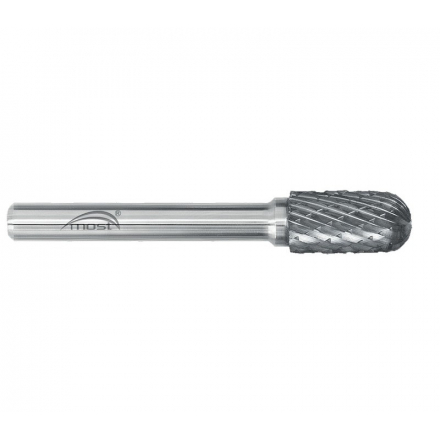 Válcová zaoblená fréza z tvrdokovu 6 x 16 x 6 mm MOST STANDARD WRC tvar C
