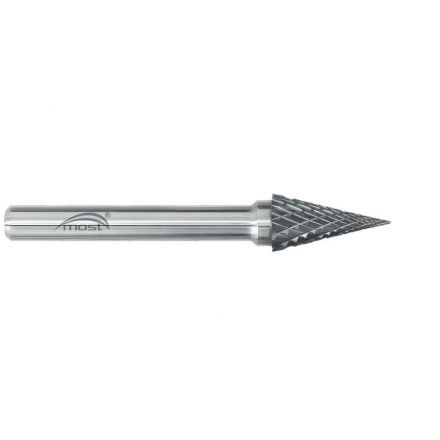 Kuželová špičatá fréza z tvrdokovu 12 x 25 x 6 mm MOST STANDARD  SKM tvar M