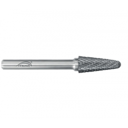 Kuželová zaoblená fréza z tvrdokovu 12 x 30 x 6 mm MOST STANDARD KEL tvar L