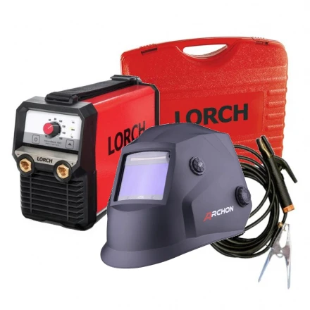 Svařovací set svářečka MicorStick 160 Lorch BasicPlus + svařovací kabely, kukla a kufr