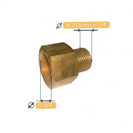 Přechodka G3/4"F – W21,8 x 1/14"M GCE