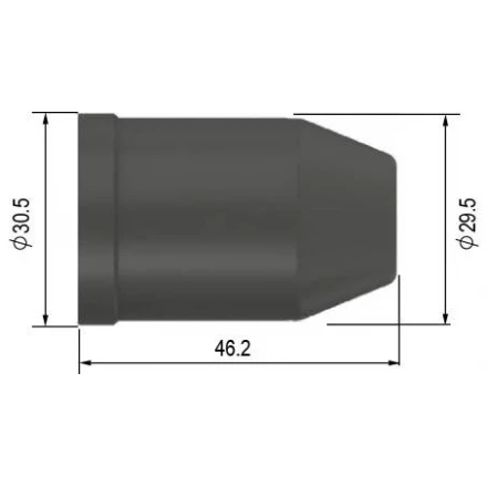 Hubice ø 29,5/30,5 x 46,2 mm 80-120 A pro hořák PT-100/SCP 120