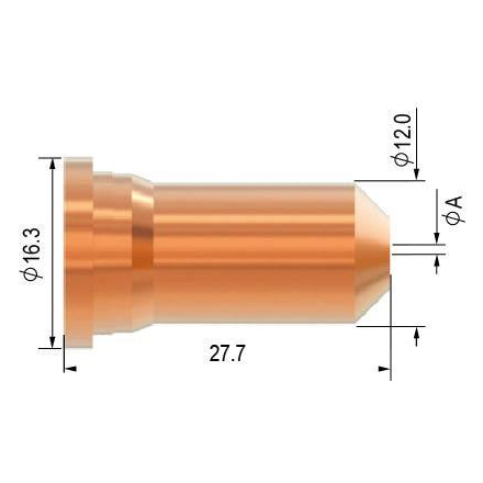 Dýza Ø 1,2 mm 60-70 A pro hořák PT-100, SCP 120