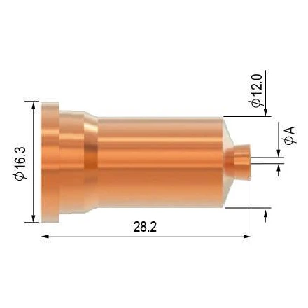 Kontaktní dýza Ø 1,6 mm 110-120 A pro hořák PT-100, SCP 120