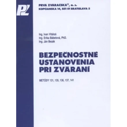 Kniha "Bezpečnostné ustanovenia pri zváraní"