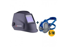 Set svářecí kukla MOST ARCHON black + Polomaska ​​GVS Elipse P3 RD SPR299 velikost S/M