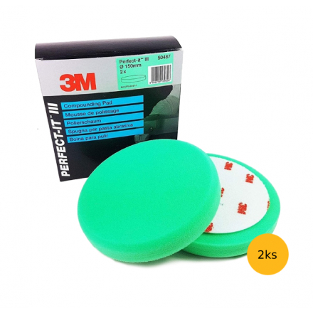 Leštící kotouč pěnový vlnitý 150 mm 3M Perfect-It zelený, 50487, 2 ks