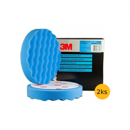 Leštící kotouč pěnový vlnitý 150 mm 3M Perfect-It Ultrafine modrý, 50388, 2 ks