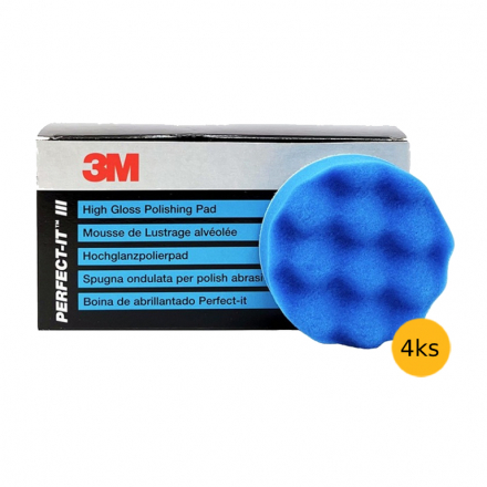 Leštící kotouč pěnový vlnitý 75 mm 3M Perfect-It Ultrafine modrý, 50457, 4 ks
