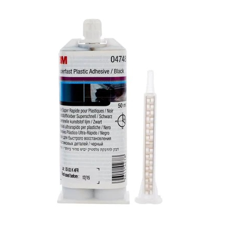Lepidlo na plasty super rychlé černé 3M 04748 48,5 ml