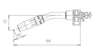 Krk hořáku ROBO WH 455 D Abicor Binzel