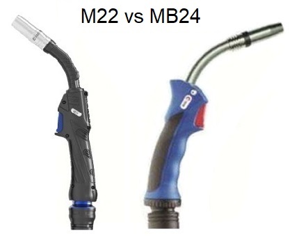 Srovnání svařovacích hořáků M22 a MB24