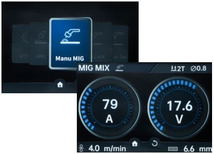 Svářečka Fanmig J5 LCD MOST - ovládací panel