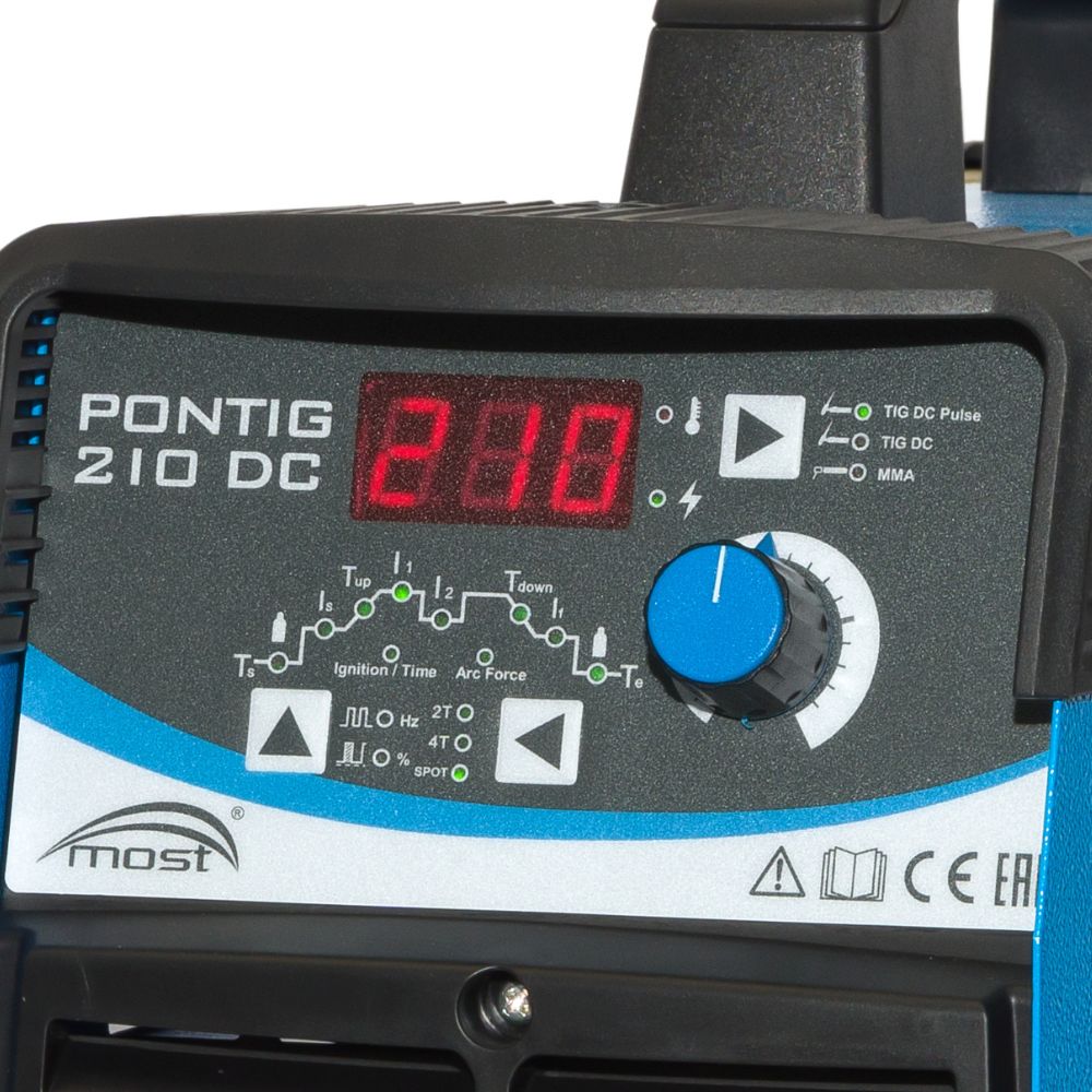 Ovládací panel svářečky Pontig 210 DC MOST TIG DC