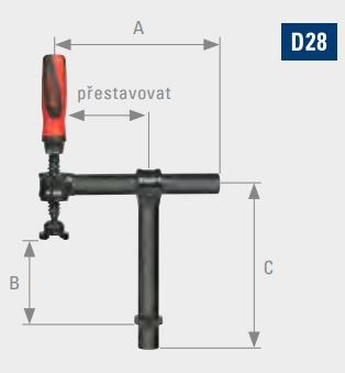 Svěrka 180° s krátkým vřetenem Demmeler, D28-07005-002